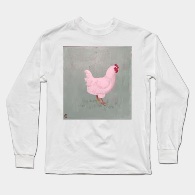 The White Rooster Struts Long Sleeve T-Shirt by Matt Starr Fine Art